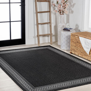 Lucia Classic Diamond Border Indoor/outdoor Area Rug